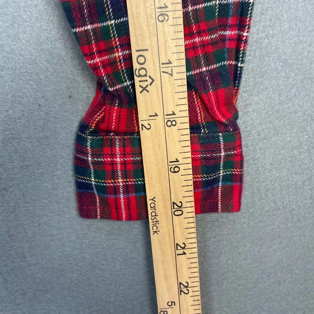 Vineyard Vines Red Stewart Plaid Button Down Shirt Kids Medium 10-12